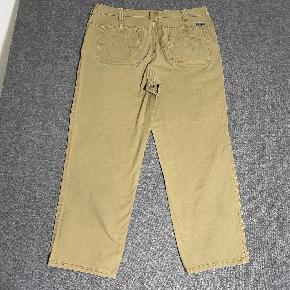 GH Bass & Co Mens Canvas Work Pants Tan Brown 40x30 Straight Leg Utility Skater